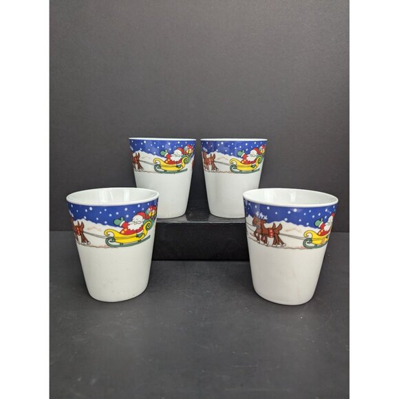 Royal Heritage Collection Christmas Time Coffee Hot Chocolate Mugs Set of 4 - Picture 4 of 7